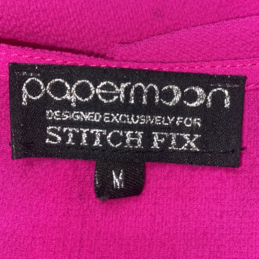 Papermoon Fuchsia Button Down Blouse - image 7